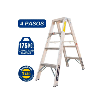 Escalera Aluminio Tijera Doble Ascenso de 4 Pasos-Bronco American Ladder