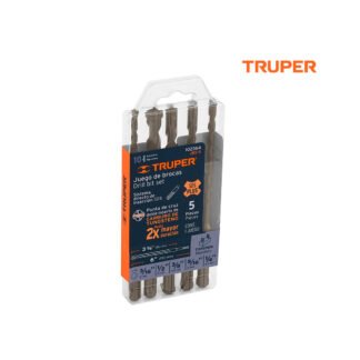 Juego de 5 brocas para concreto SDS plus TRUPER