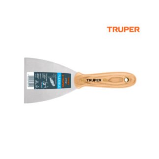 Espátula flexible 3" con mango de madera TRUPER