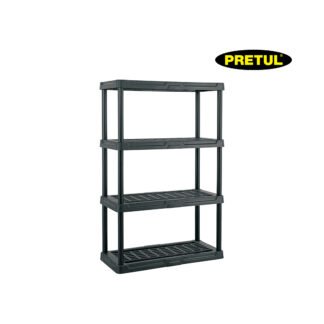 Estante plástico amplio, 4 repisas PRETUL