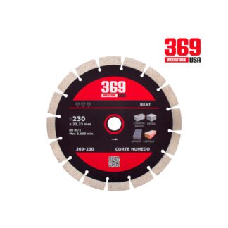 Disco diamantado de corte para concreto 9" 369 INDUSTRIAL