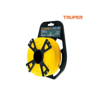 Hilo redondo para desbrozadora 3 mm x 56 m, tarjeta tipo carrete TRUPER