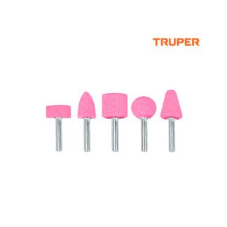 Juego de 5 piedras montadas zanco 1/4" TRUPER