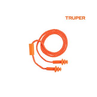 Tapón auditivo reutilizable triple barrera con cordón TRUPER