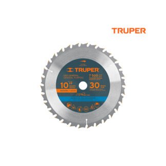 Sierra circular de 10" para madera, 30 dientes centro 5/8" TRUPER