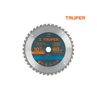 Sierra circular de 10" para madera, 40 dientes TRUPER