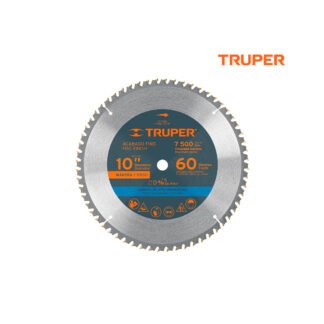 Sierra circular de 10" para madera, 60 dientes centro 5/8" TRUPER