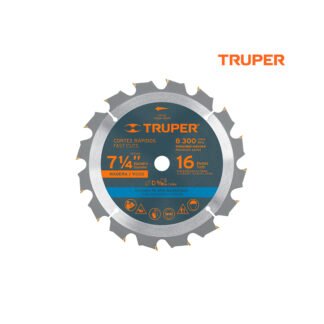 Sierra circular de 7 1/4" para madera, 16 dientes TRUPER