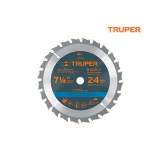 Sierra circular de 7 1/4" para madera, 24 dientes TRUPER