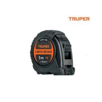 Wincha cinta negra 5 m resistente a impactos TRUPER