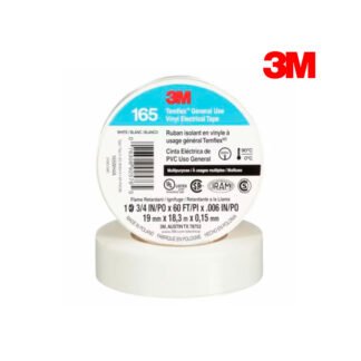 Cinta Eléctrica de PVC Temflex 165 Blanco 19 mm x 18.3 mts 3M