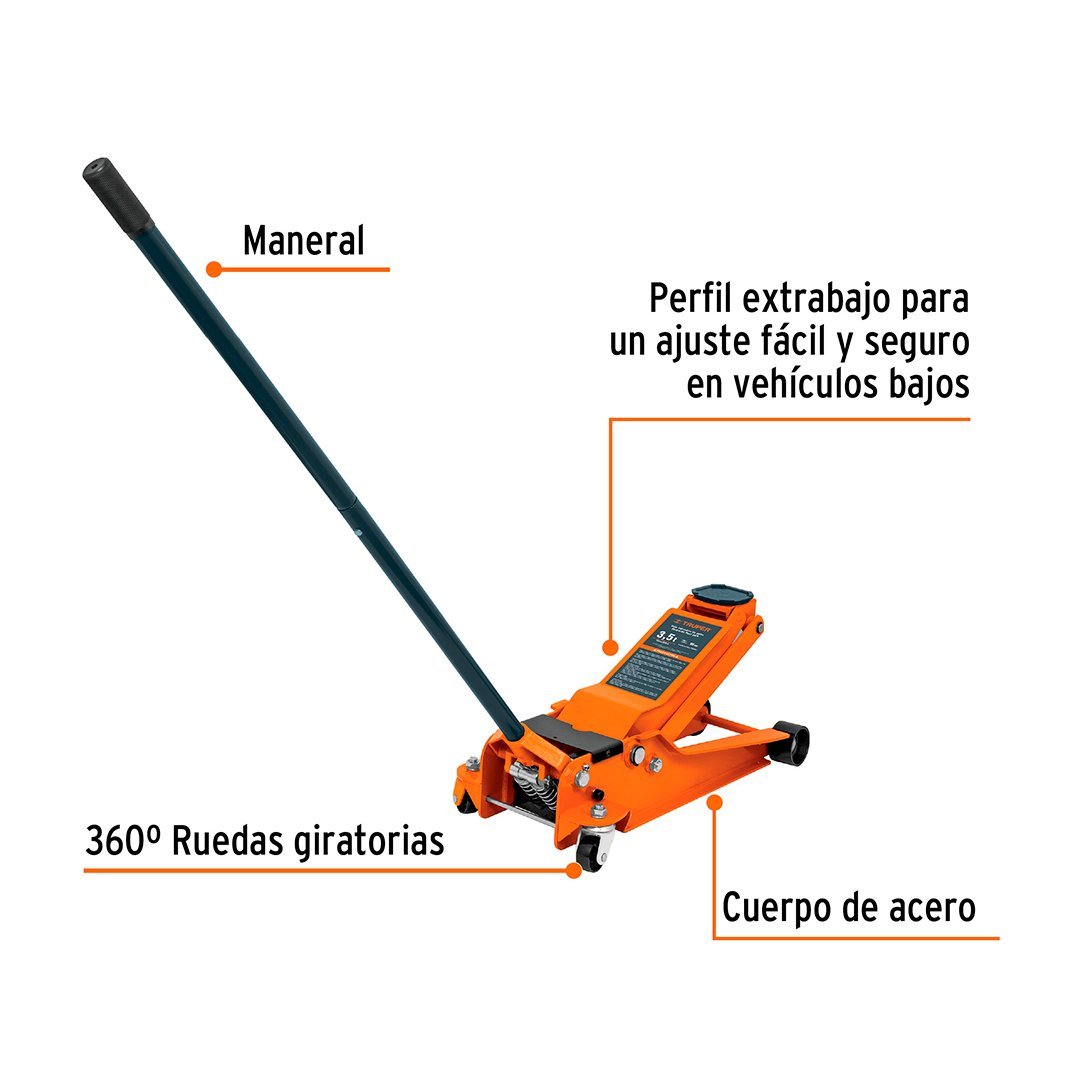 gata hidráulica tipo lagarto 3.5 t profesional truper gata hidráulica tipo lagarto 3.5 t profesional truper